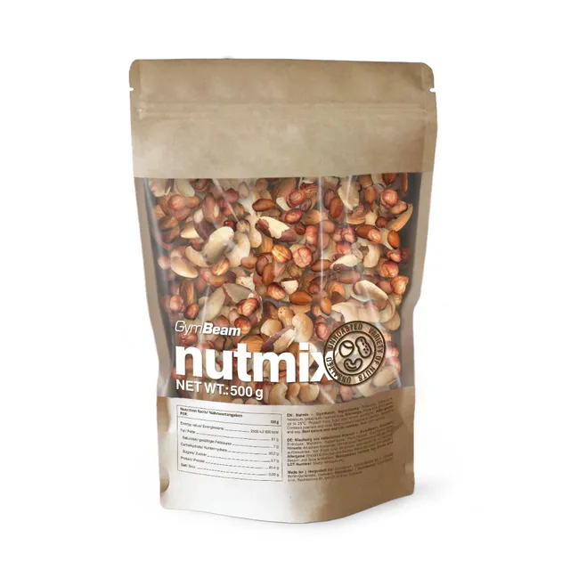 GymBeam Nutmix Mix Frutta Secca 500 g Senza Sale Proteine