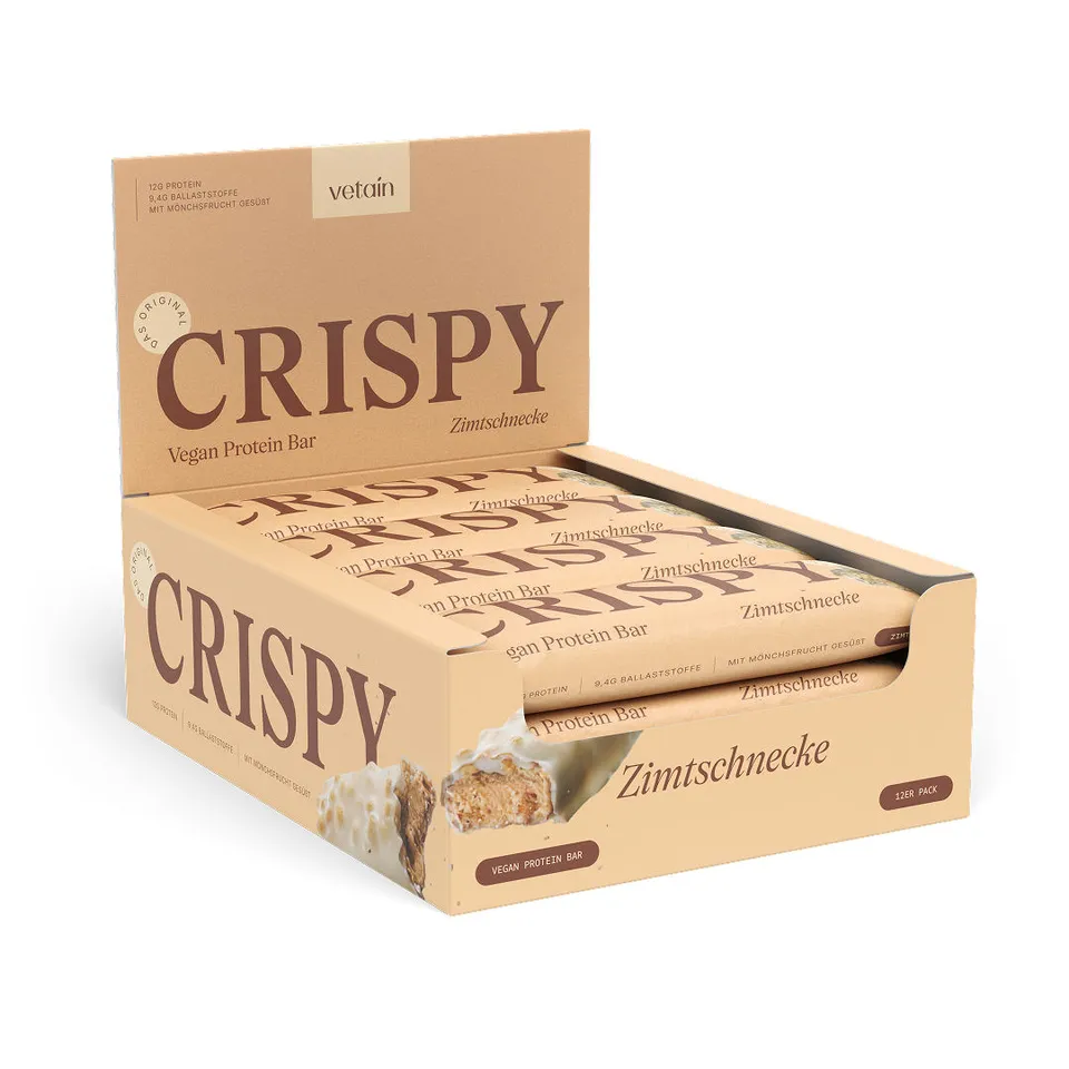 Vetain Crispy Barretta Proteica 12 Pezzi Cannella Vegana