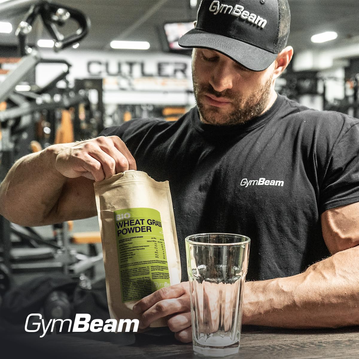 GymBeam Erba di Grano BIO 200g Polvere Vegana Fibre Clorofilla