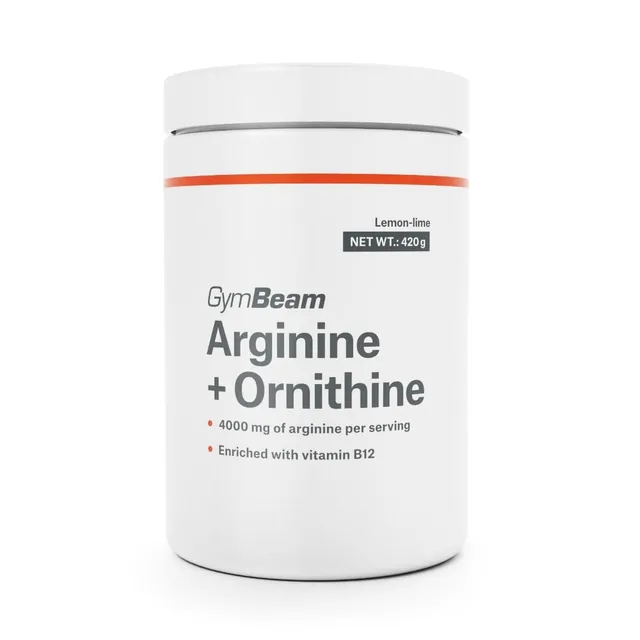 GymBeam L-Arginina Ornitina 420 g Polvere Lemon-Lime