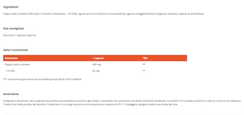 GymBeam Pappa Reale 5% 10-HDA 60 Capsule Immunità Vitalità