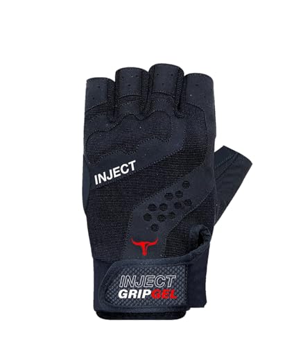Inject Training Grip Gel guanti allenamento neri gel rosso