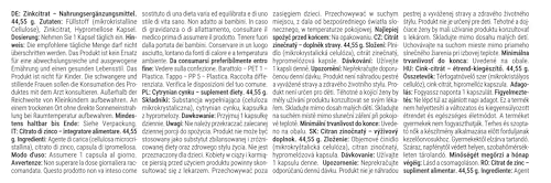 GymBeam Minerali Citrato di Zinco integratore 15 mg capsule vegane