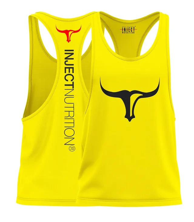 INJECT NUTRITION Yellow Tank Top Black Torus canotta gialla unisex