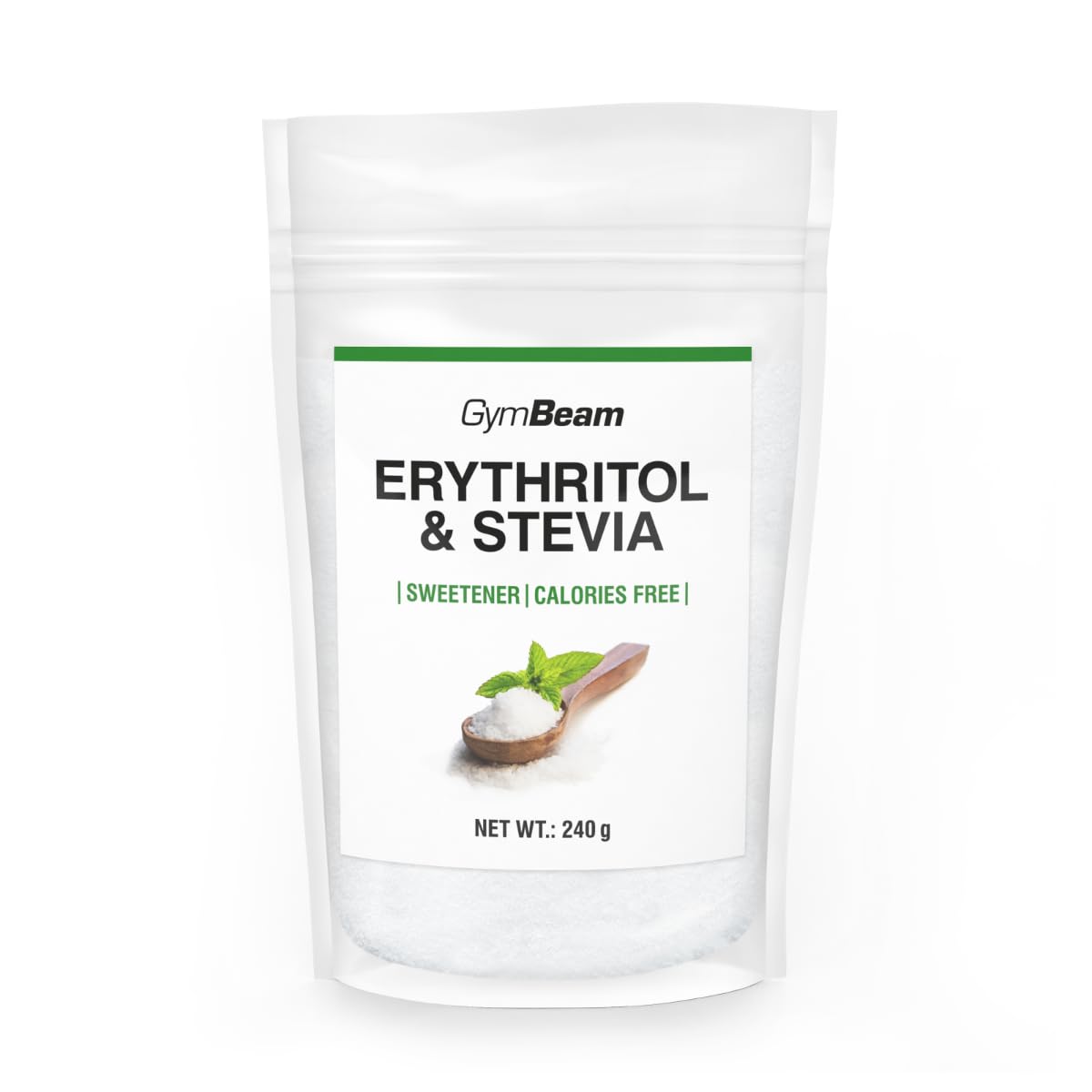 GymBeam Eritritolo Stevia dolcificante 240g zero calorie