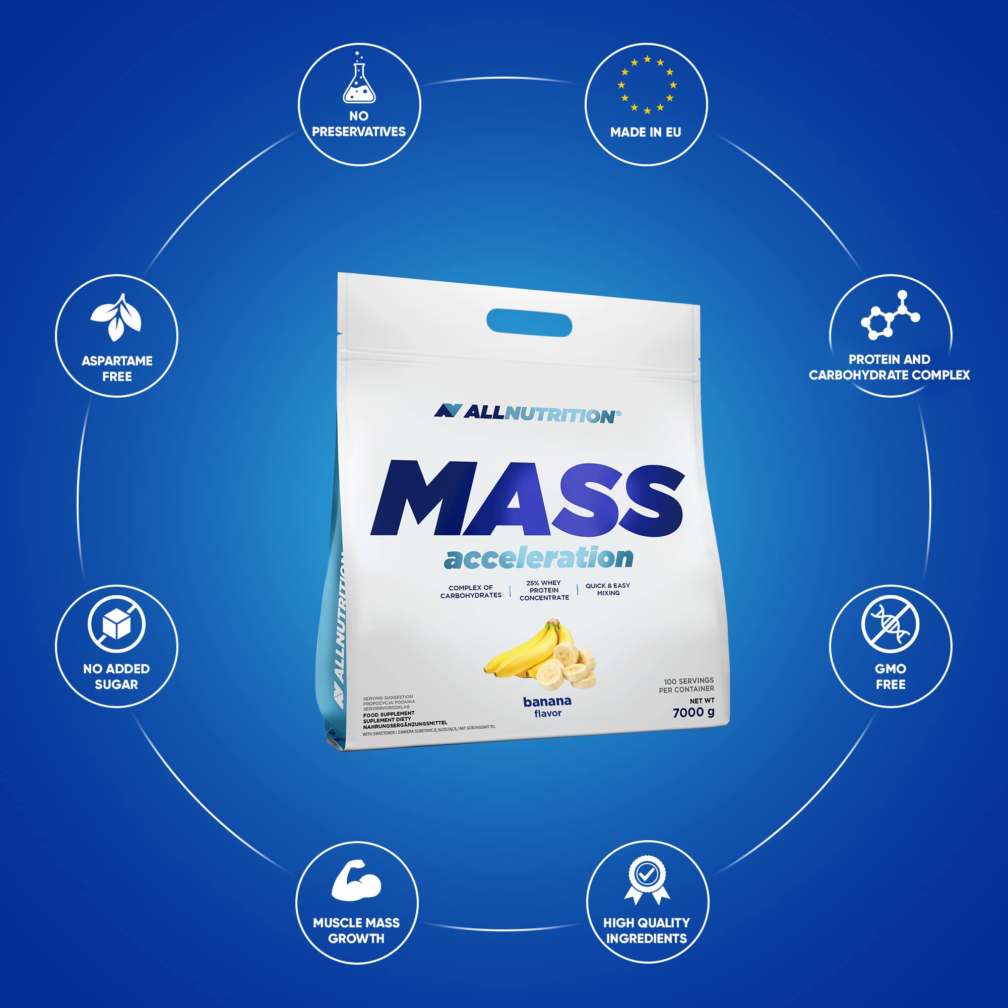 AllNutrition Mass Acceleration Gainer Banana 7000 g