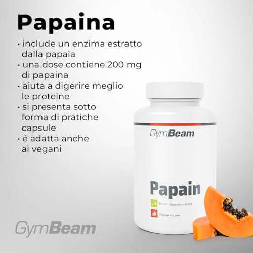 GymBeam Papaina 90 capsule vegane 200mg digestione