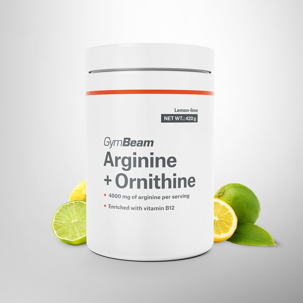 GymBeam L-Arginina Ornitina 420 g Polvere Lemon-Lime