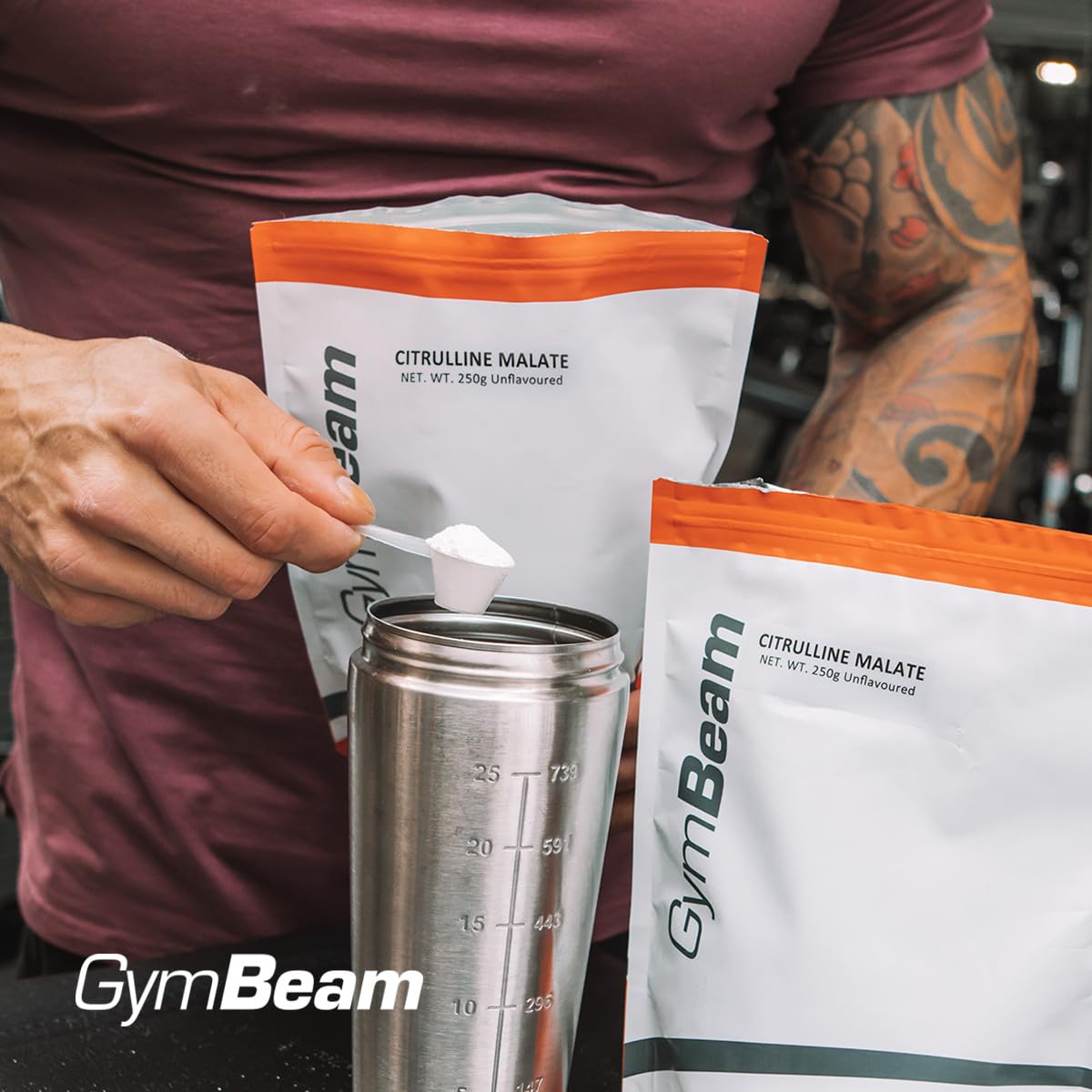 GymBeam Citrullina Malato 250g Green Apple Pump 3000mg