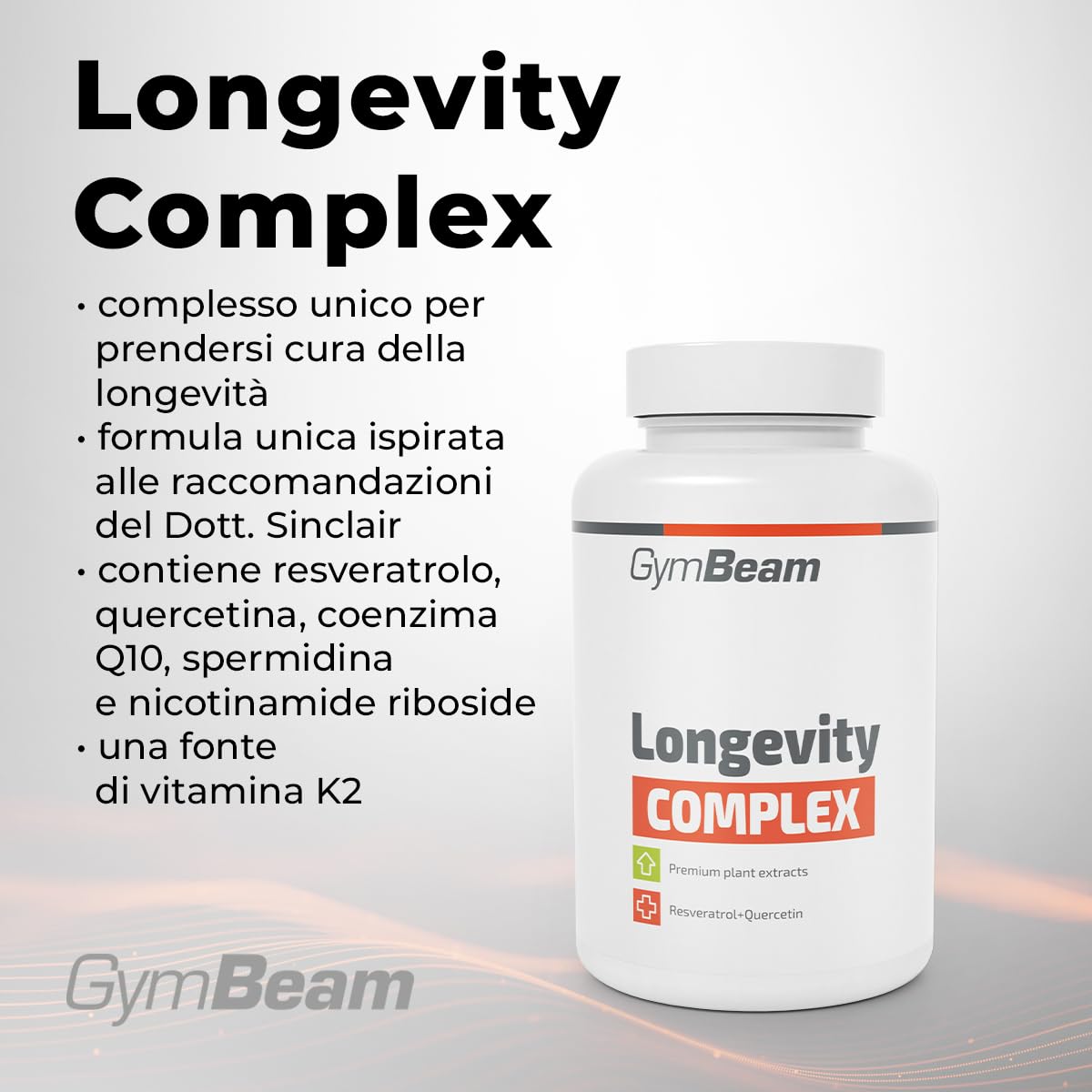 GymBeam Longevity Complex 90 cps coenzima Q10 ossa