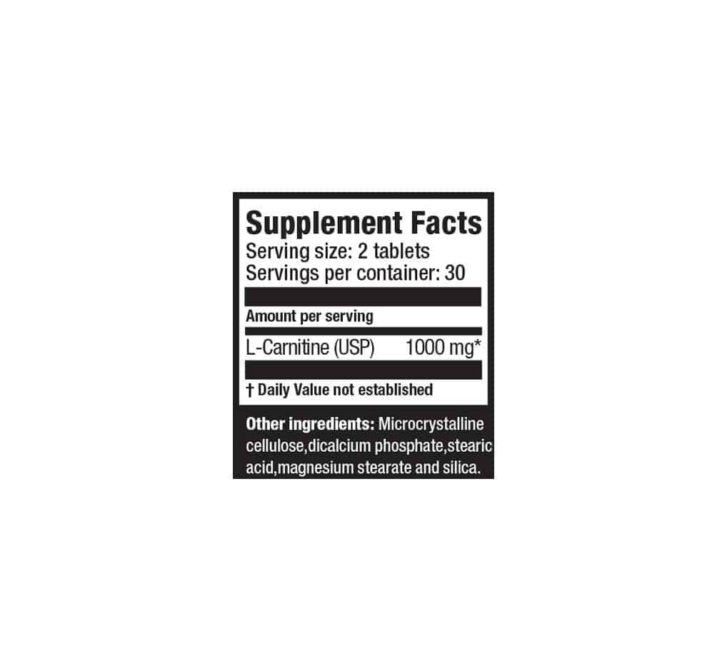 Ultimate Nutrition L-Carnitine 500mg compresse energia