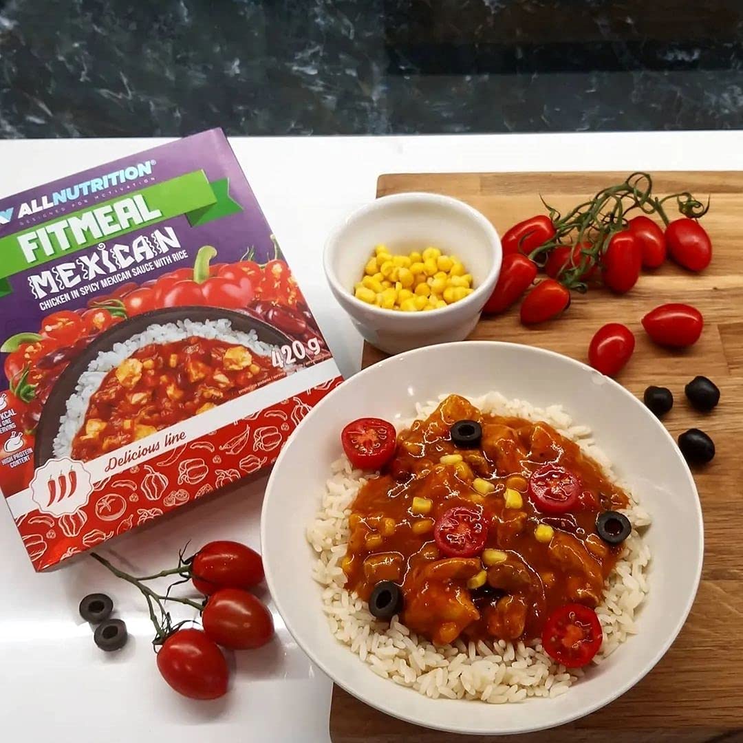 AllNutrition Fitmeal Pollo Riso Pasto Pronto Messicano 420g