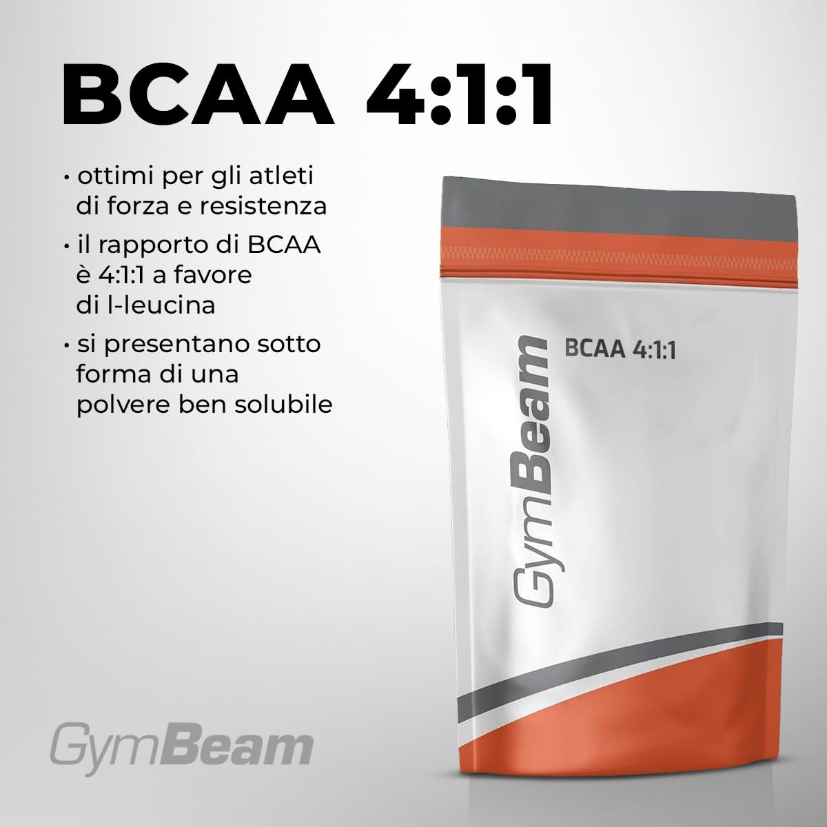 GymBeam BCAA 4:1:1 Polvere Kiwi 250 g