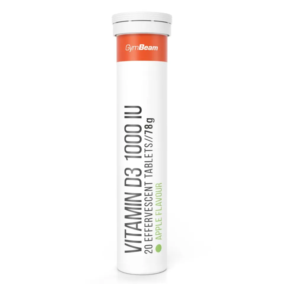 GymBeam Vitamina D3 Effervescente 1000 UI Compresse 20 Pezzi