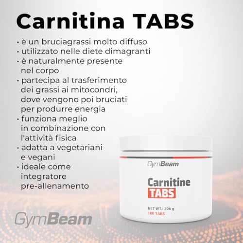 GymBeam L-Carnitina TABS 2000 mg 180 compresse vegane