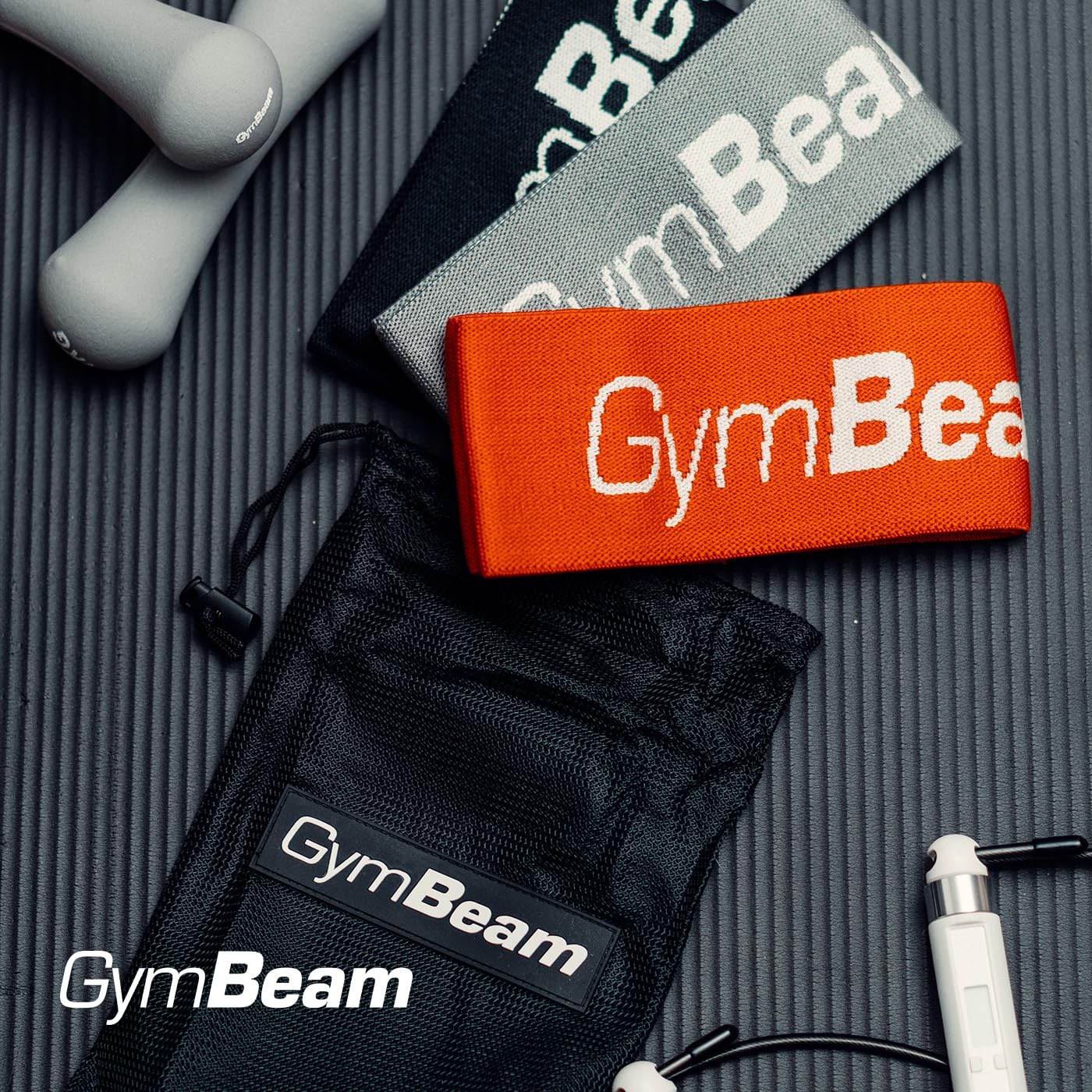 GymBeam Loop Band Set 3 Elastici Fitness 0-68 kg gambe