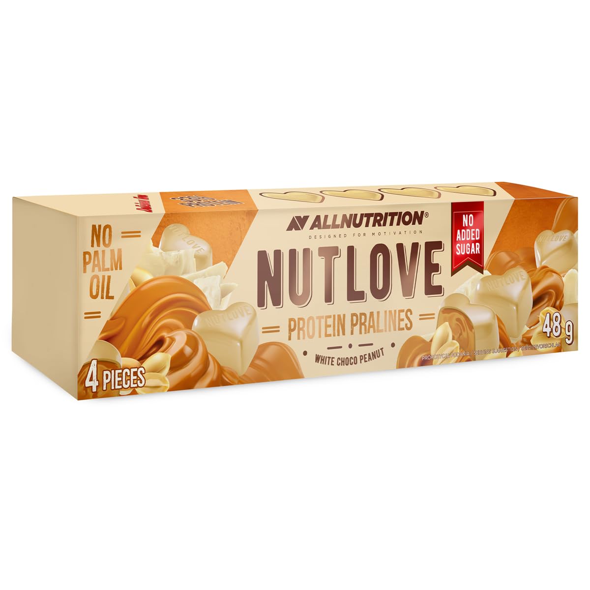AllNutrition Nutlove praline white choco peanut proteine 48g