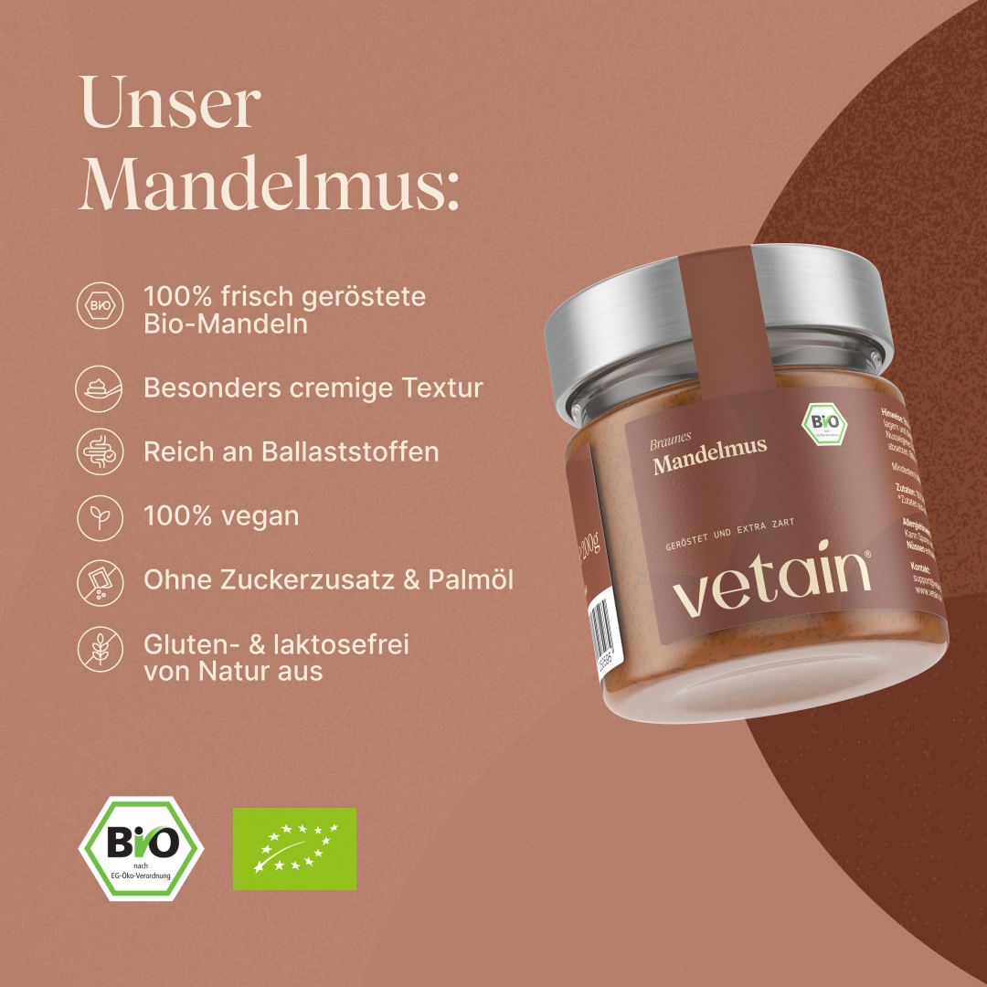 Vetain Snacks Mandelmus Crema Mandorle Bio 200g