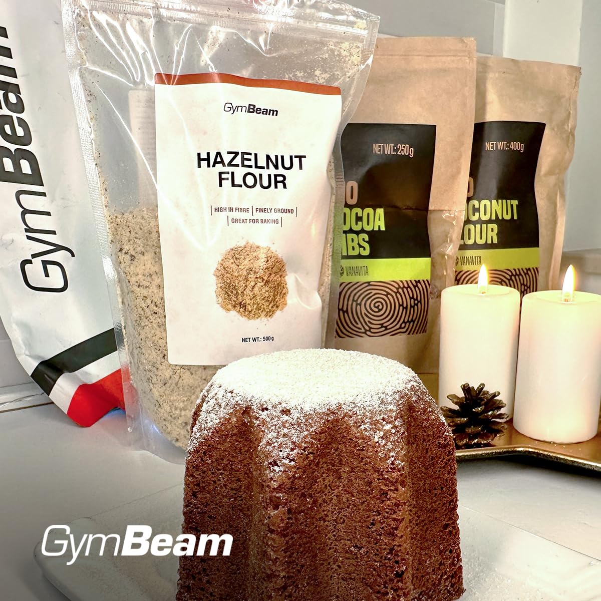GymBeam Farina di Nocciole Tostate Senza Glutine Low-Carb