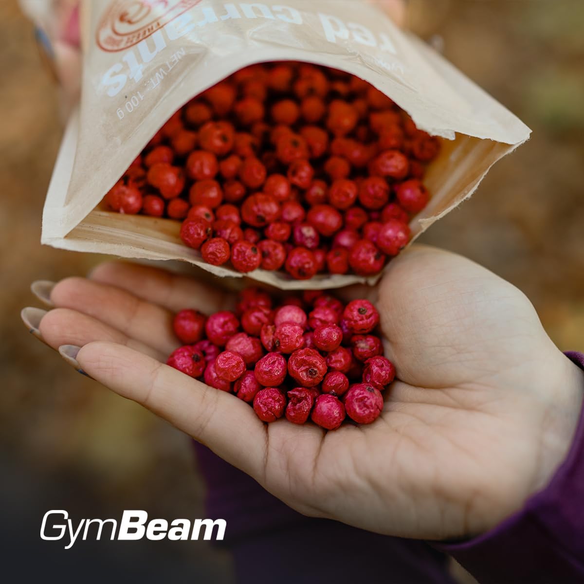 GymBeam Ribes Rosso Liofilizzato 100 g Frutta Bio Senza Zuccheri
