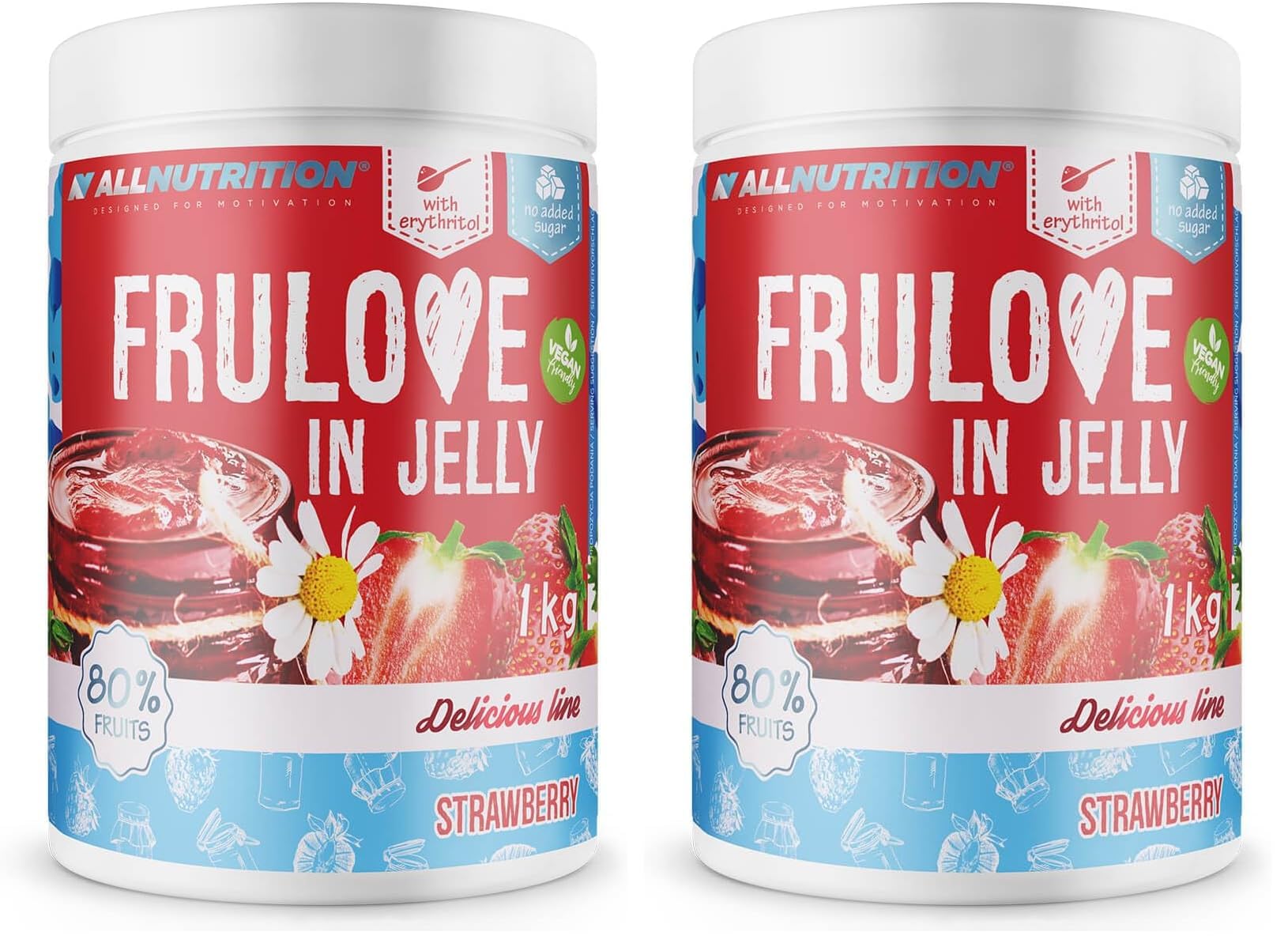 AllNutrition Frulove Marmellata Fragola senza zucchero 1000 g