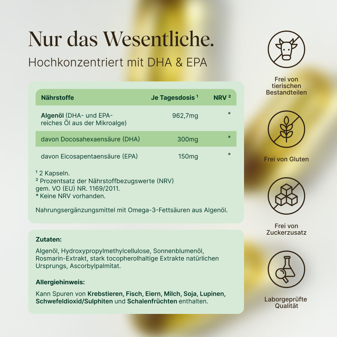 Vetain Vitamine Omega 3 Vegano Alghe 90 Capsule EPA DHA