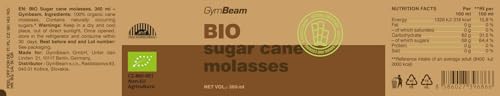 GymBeam Melassa Zucchero di Canna BIO 360 ml Vegana