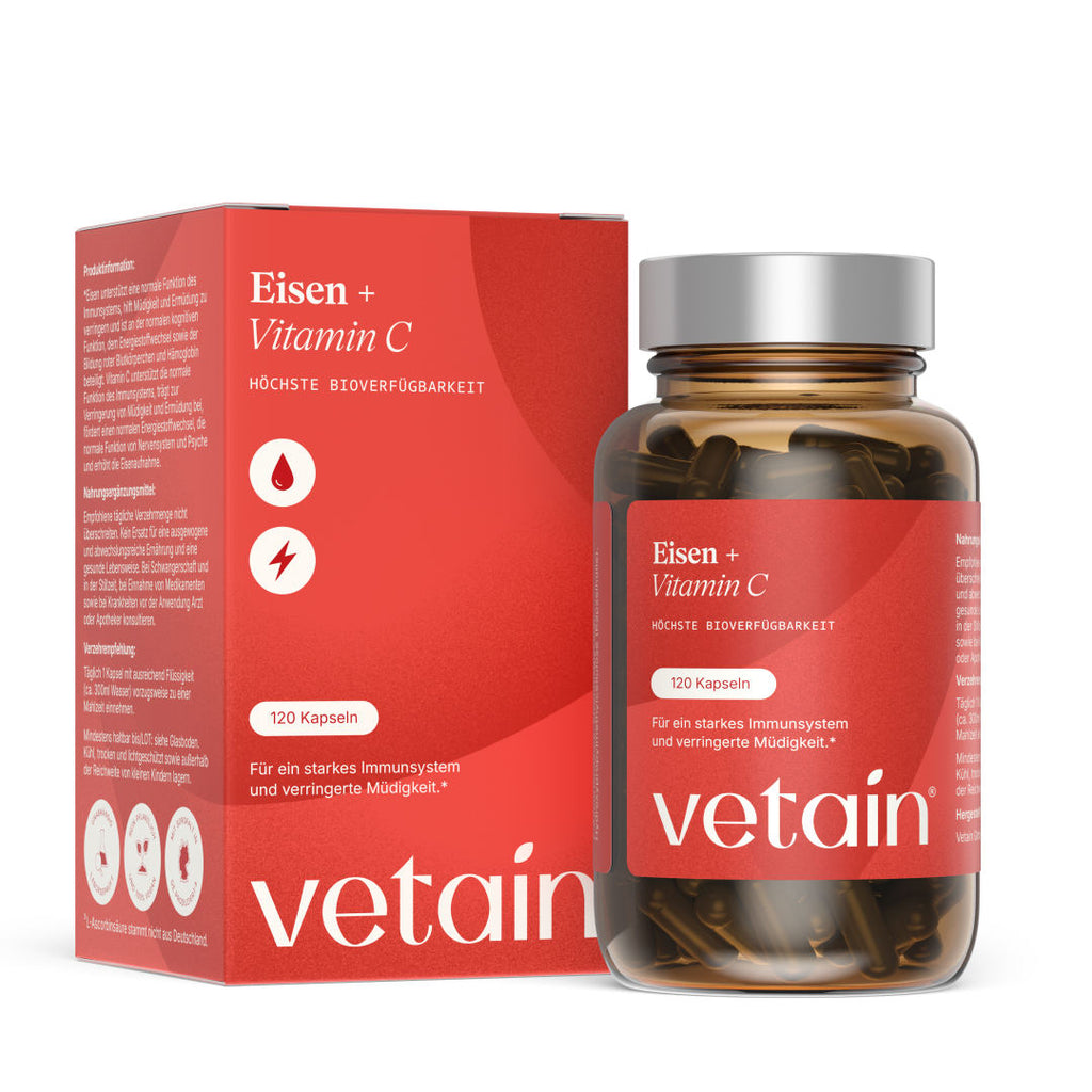 Vetain Vitamine Ferro + Vitamina C capsule 120 pezzi vegano