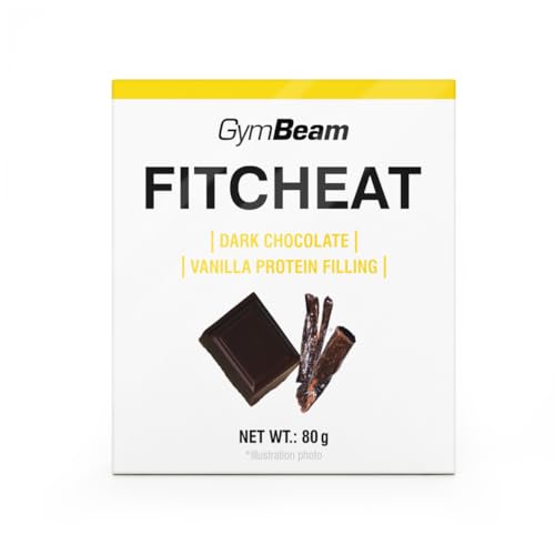 GymBeam Fitcheat Cioccolato Proteico Bianco Fragola 80g