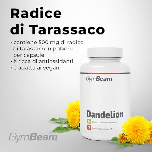 GymBeam Radice di Tarassaco 90 capsule integratore 500 mg vegano