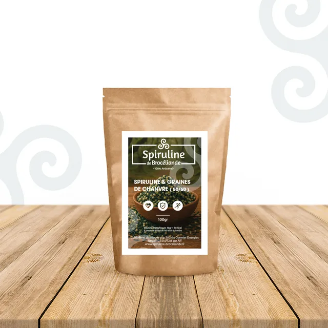 Spiruline de Brocéliande Spirulina Semi Canapa 100 g
