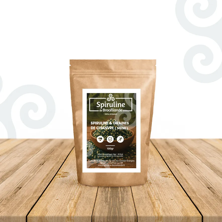 Spiruline de Brocéliande Spirulina Semi Canapa 100 g