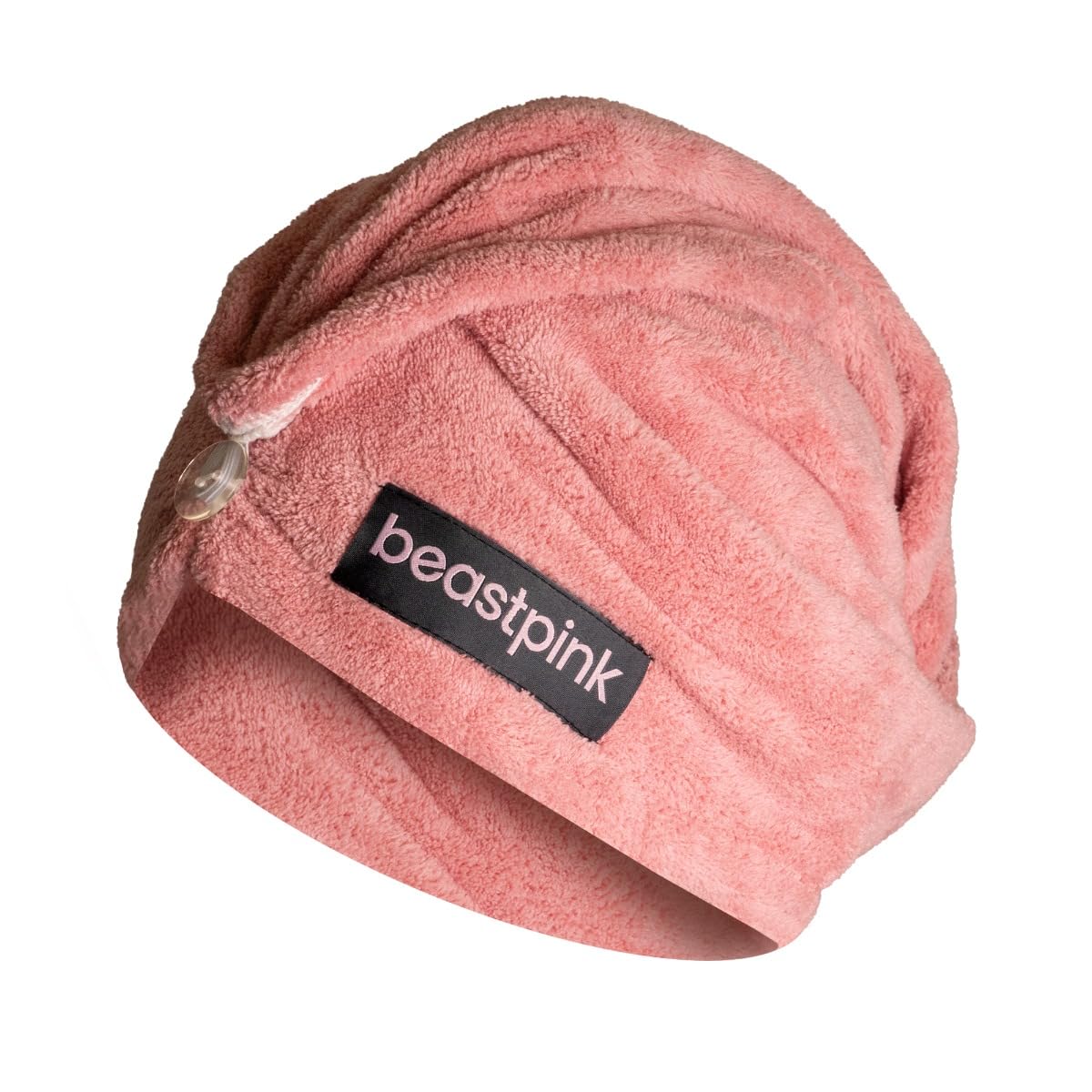 GymBeam Turbante Asciugacapelli Microfibra con Bottone