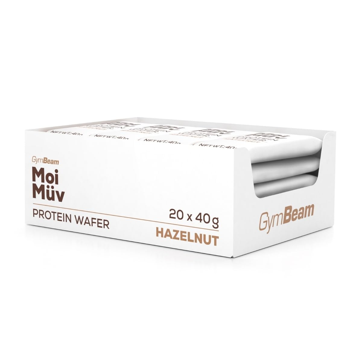 GymBeam Wafer Barrette Proteiche Nocciola 20x40g Fibre
