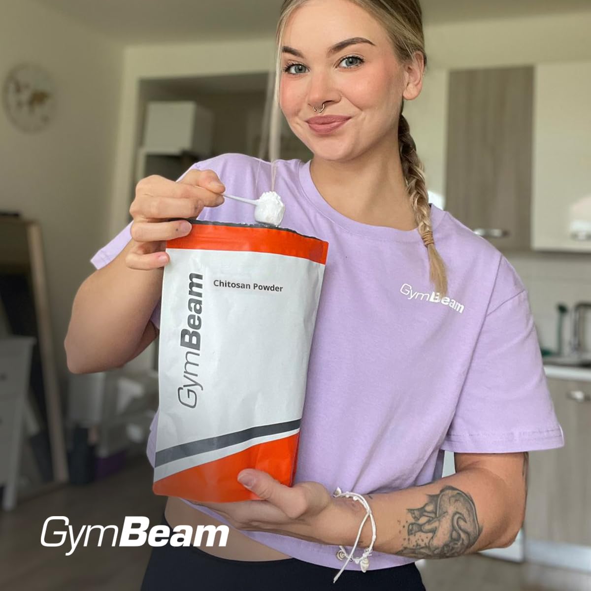 GymBeam Chitosano Polvere 500 g Fibra per Colesterolo