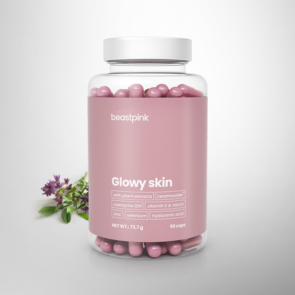GymBeam Glowy Skin Integratore Pelle 90 Capsule Vitamina E