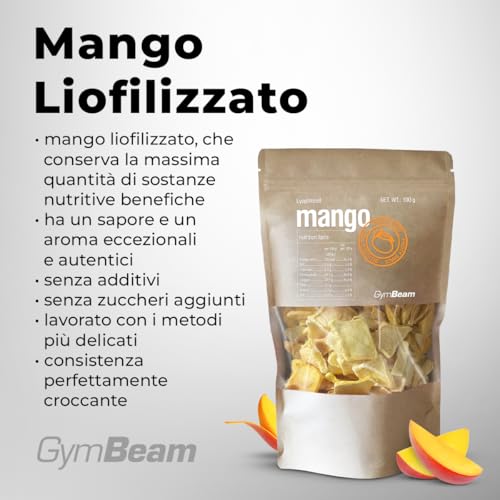 GymBeam Mango Liofilizzato Frutta Croccante Senza Zuccheri Snack