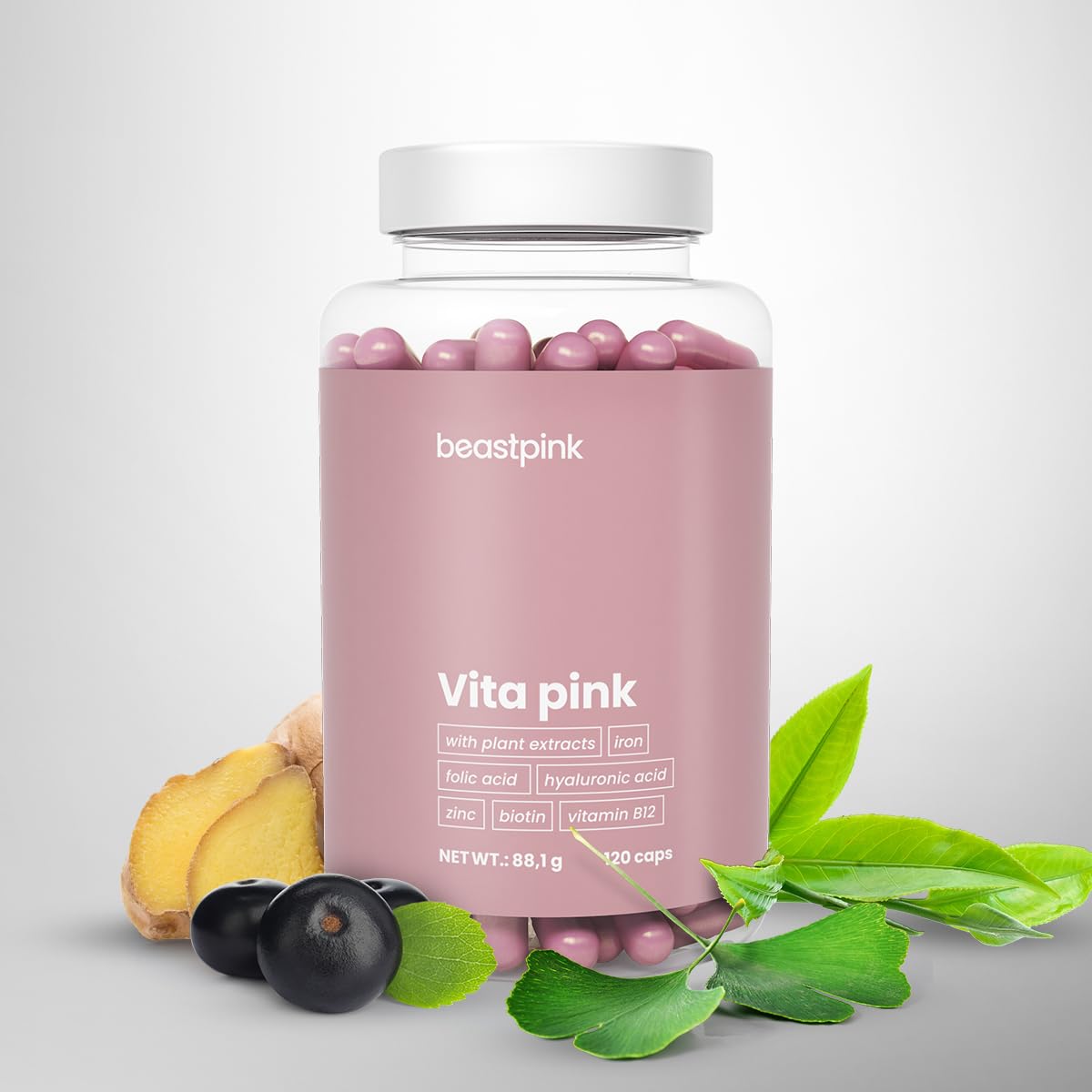 GymBeam Vita Pink Multivitaminico Donna 120 cps vitamine D K2