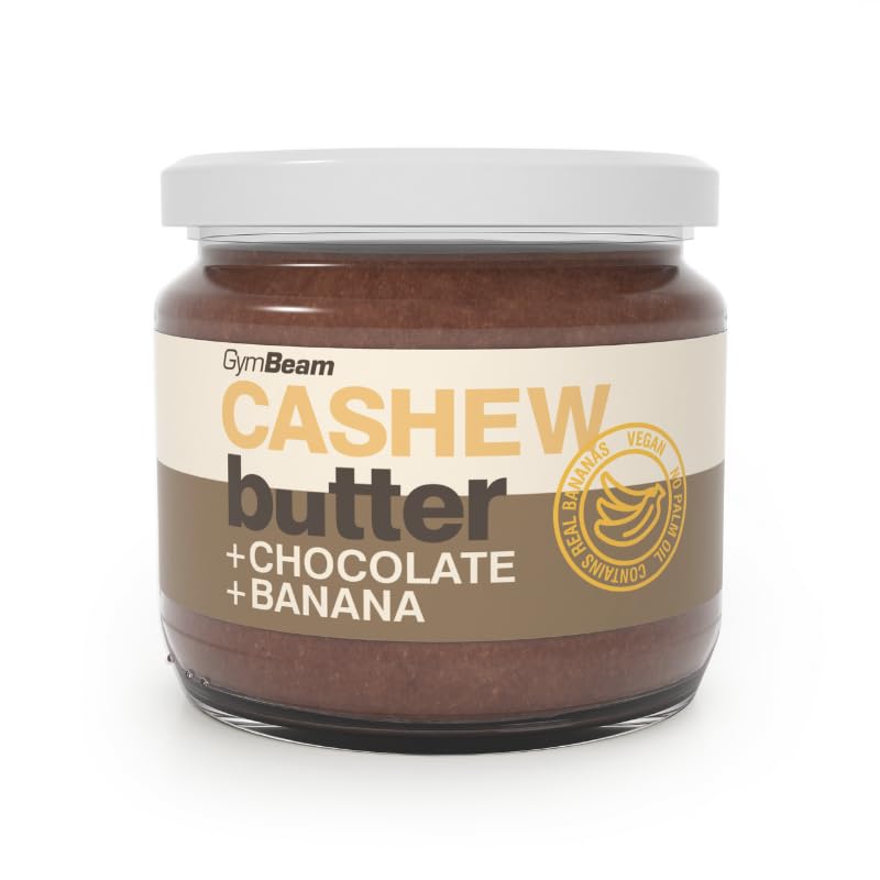 GymBeam Burro di Anacardi Cioccolato Banana 340g Crema Proteica