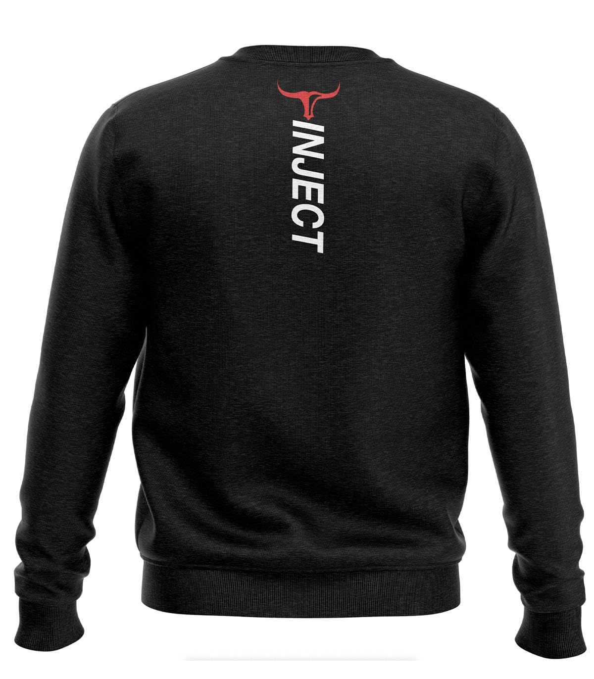 INJECT NUTRITION Felpe Girocollo Nera Cotone 290 g/m2 Logo