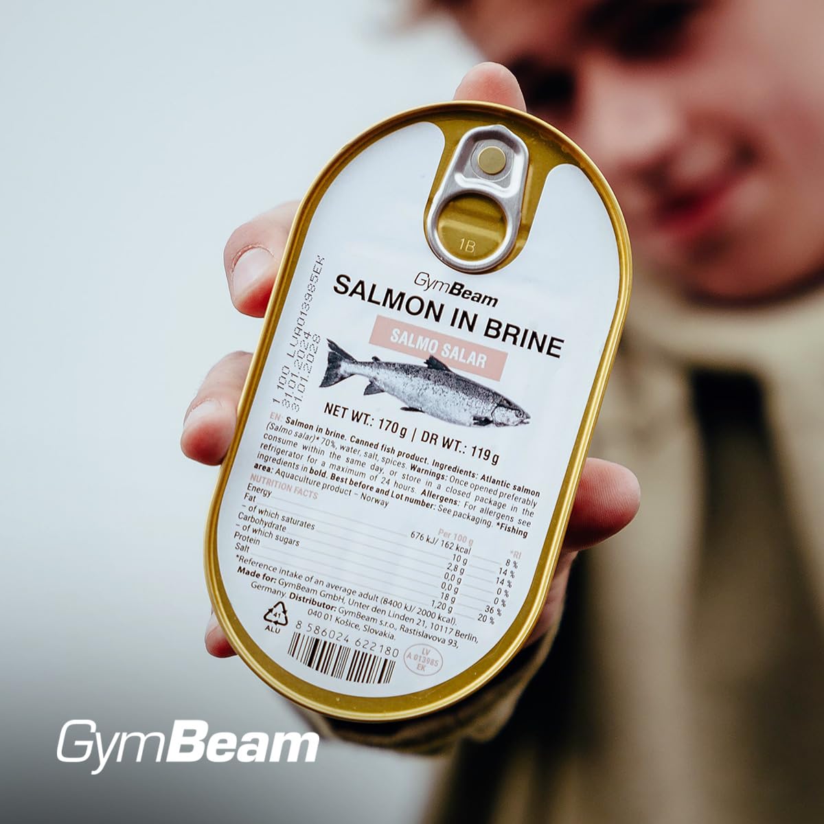 GymBeam Salmone in Salamoia Norvegese 170 g Proteico Omega 3