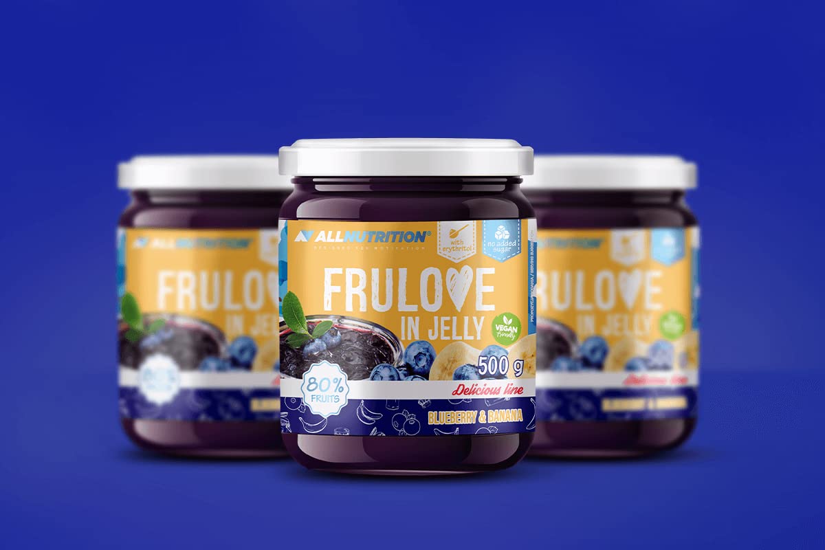 AllNutrition Frulove Marmellata Mirtillo Banana 500 g Senza Zucchero