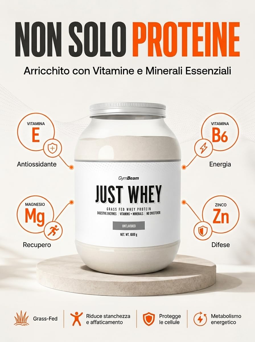 GymBeam Proteine Just Whey 1000 g Caramello Salato 22,4 g