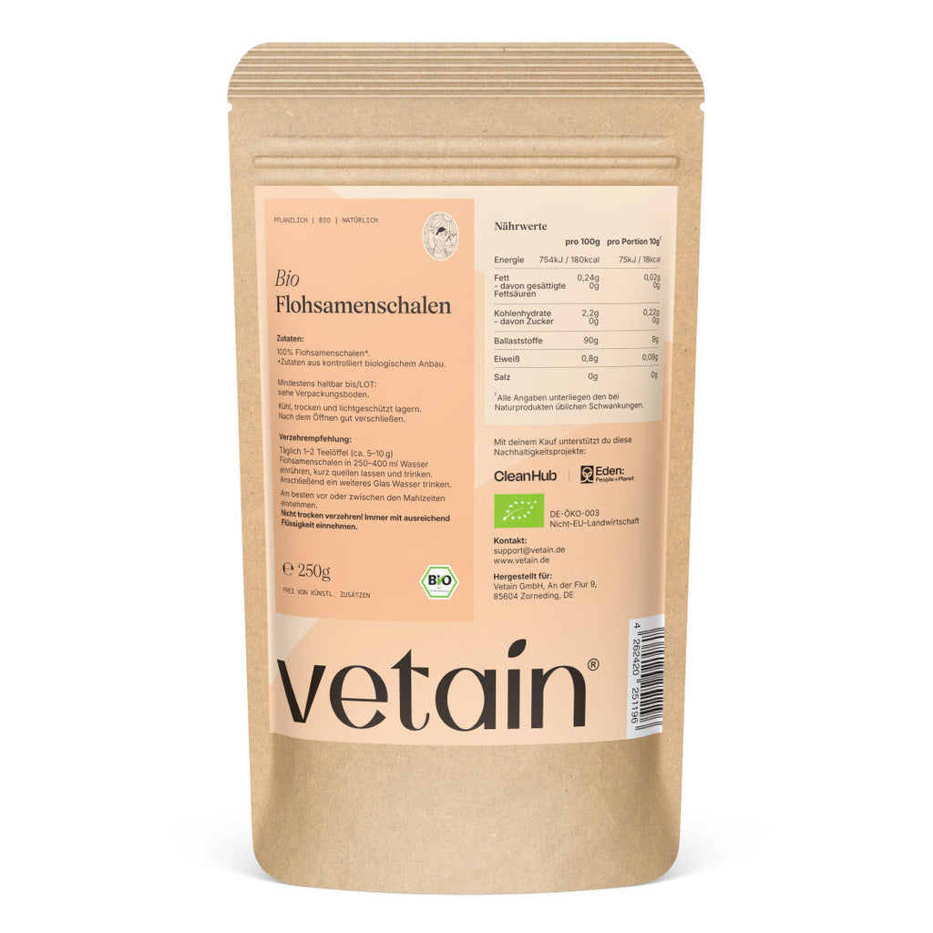 Vetain Snacks Bucce di Psillio Bio 250g Fibre