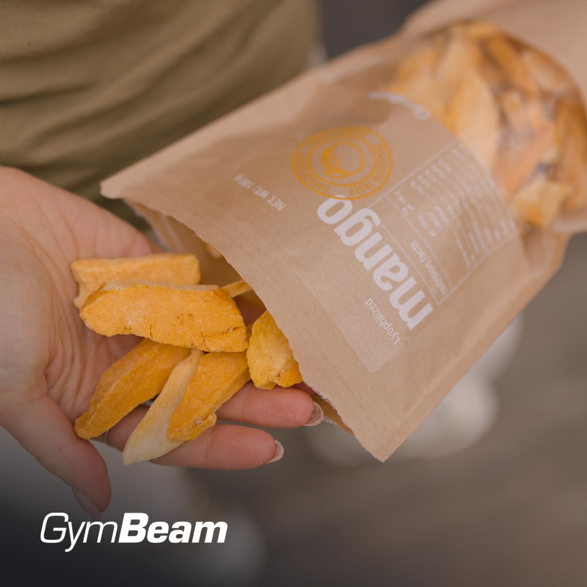 GymBeam Mango Liofilizzato Frutta Croccante Senza Zuccheri Snack