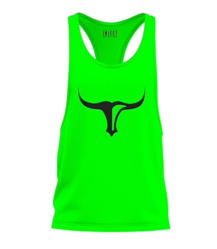 INJECT NUTRITION Green Tank Top Black Torus canotta verde unisex