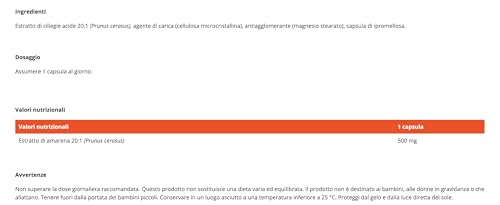 GymBeam Estratto Amarena 500 mg 90 Capsule Antiossidante