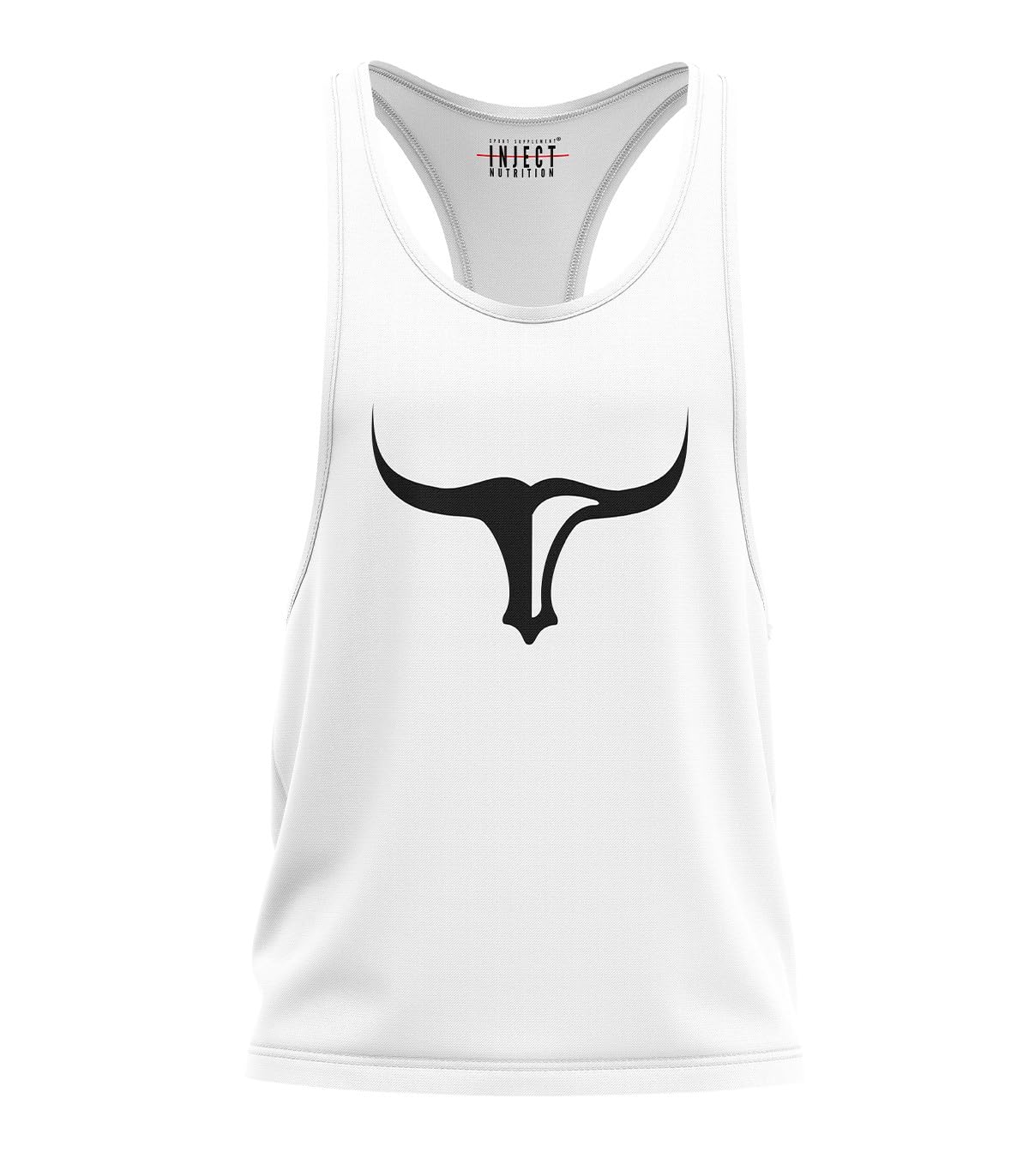 Inject Canotte Tank Top Bianco Torus Nero Unisex Palestra
