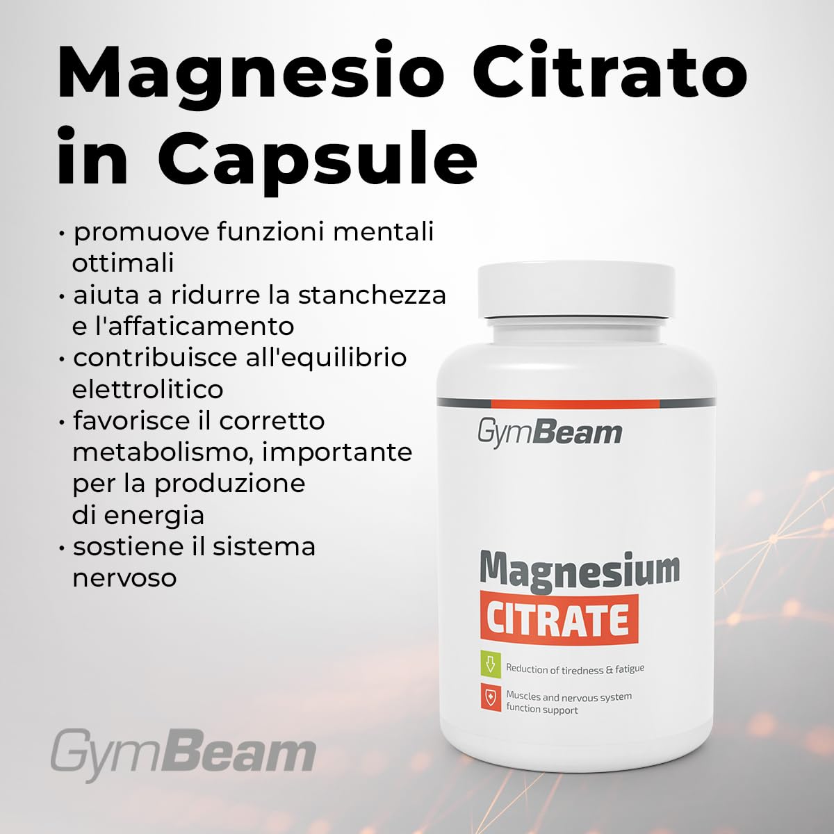 GymBeam Minerali Magnesio Citrato capsule stanchezza e muscoli