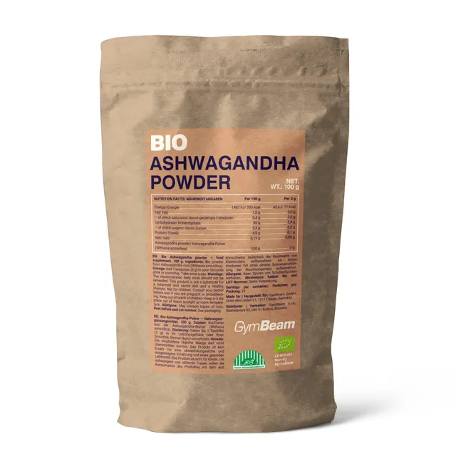 GymBeam Ashwagandha BIO Polvere 100g Adattogeno